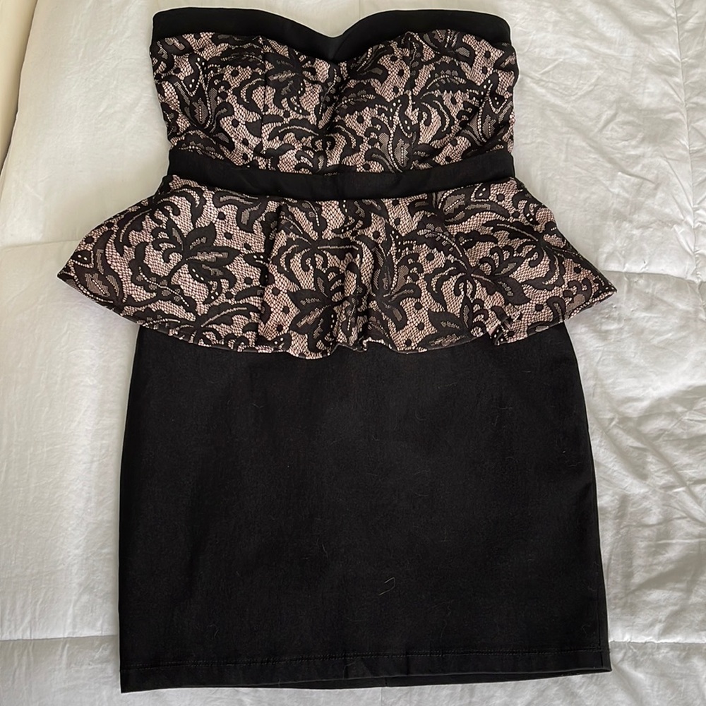 Black dress with lace detail